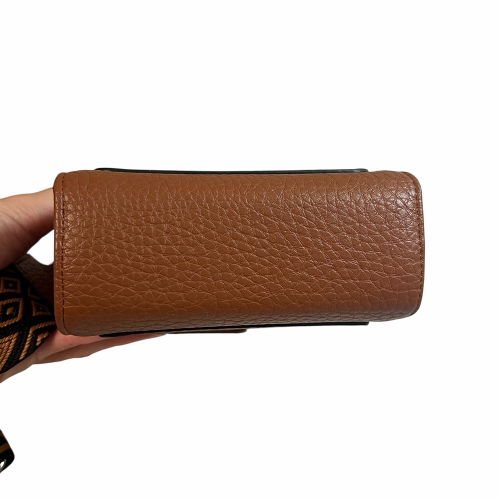 K Carroll Brown Phone Crossbody Bag Adjustable Strap Mini Organizer Purse - Picture 7 of 16